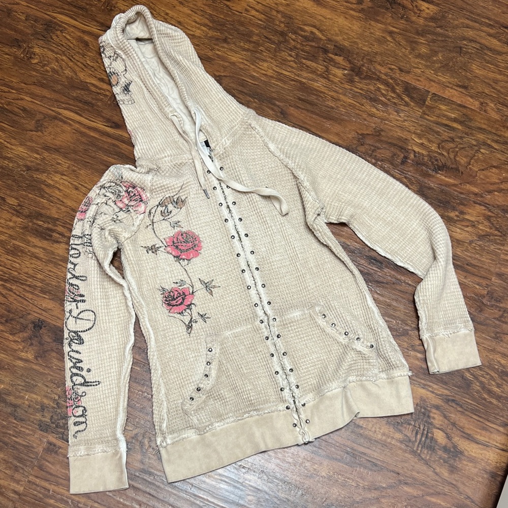 Harley-Davidson Tan Floral Lightweight Jacket